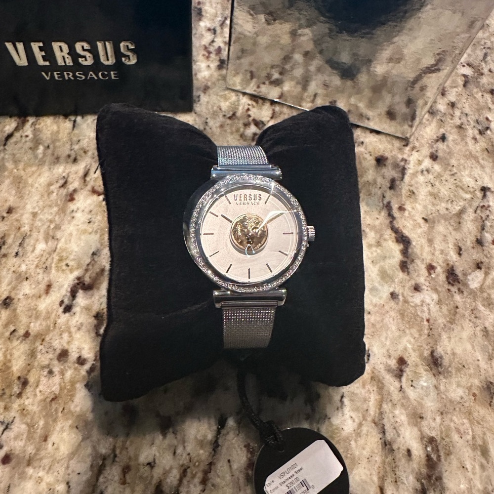 Versus Versace watch stainless steel silver color. Brand new with tags